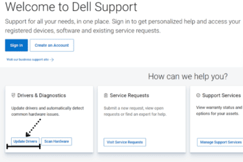 Go to the Dell support website