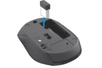 USB remote beneficiary inside the mouse