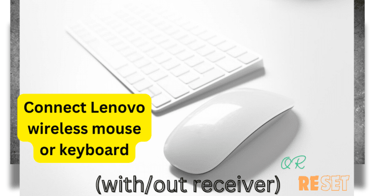connect Lenovo wireless mouse or keyboard